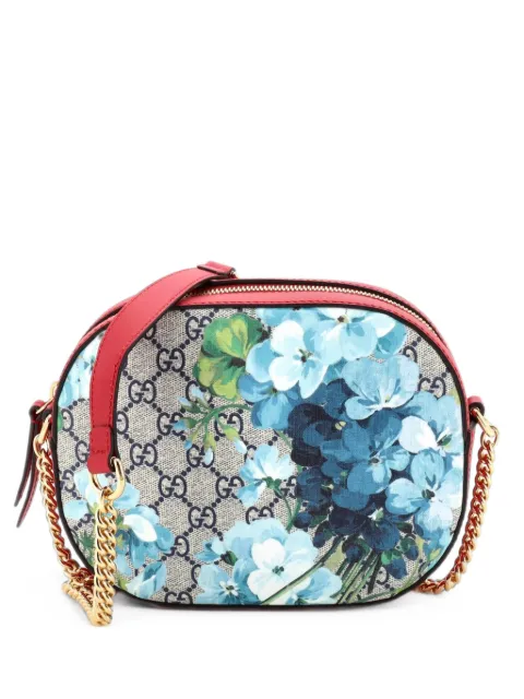 Gucci Pre-Owned Chain Blooms Print GG Coated Canvas Mini crossbody bag Blue LY7R5MBGQPWXLPYL