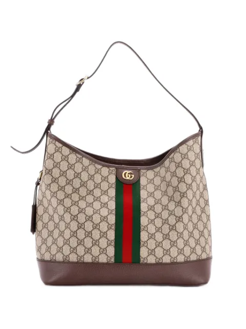 Gucci Pre-Owned Ophidia Hobo Bag GG Coated Canvas Large shoulder bag Brown RF6IUR47UK3SCQIJ