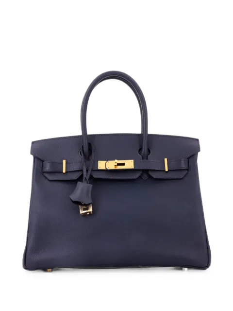 Hermès Pre-Owned Birkin Handbag Blue Epsom with Gold Hardware 30 satchel Blue Y2JQ5WY848EXCH7L