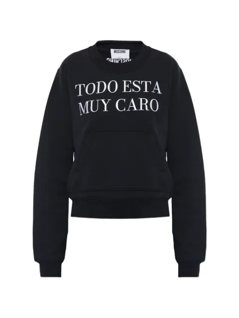 Moschino embroidered-logo sweatshirt Black 262DA17035428