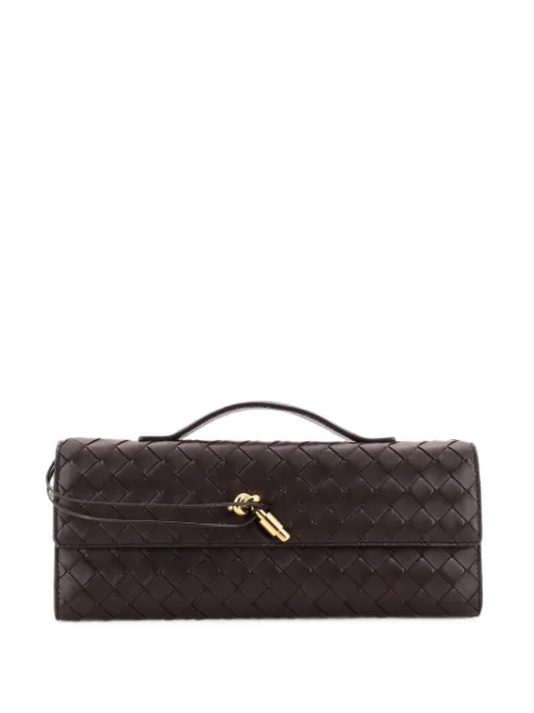Bottega Veneta Pre-Owned Andiamo Top Handle Intrecciato Nappa Long clutch bag Brown 82B8K3DHUH258P0Q