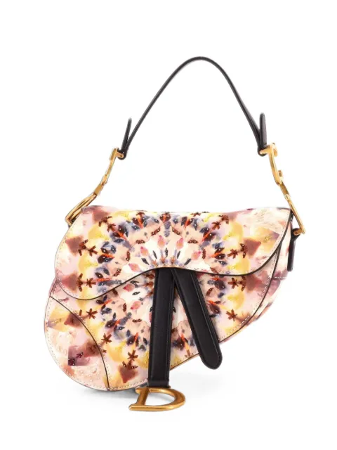 Christian Dior Pre-Owned Saddle Handbag KaleiDiorscopic Calfskin Mini satchel Multicolour F5TX1VD9HJVEUS89