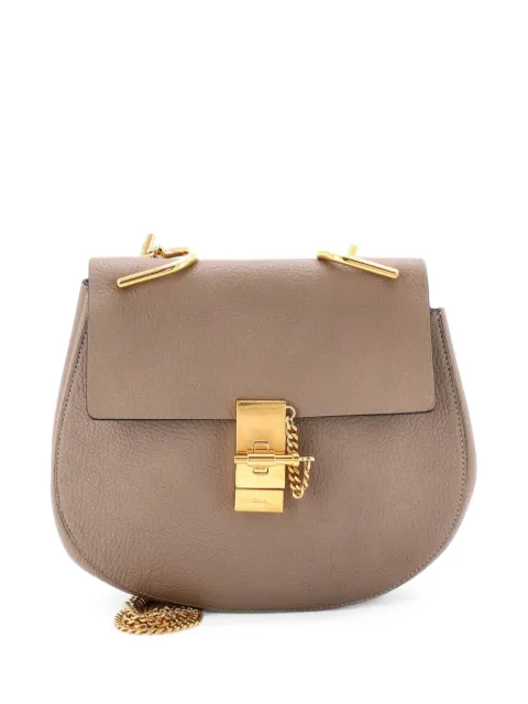 Chloé Pre-Owned Drew Leather Mini crossbody bag Brown XJHGSFHJ0YYTN9Z6