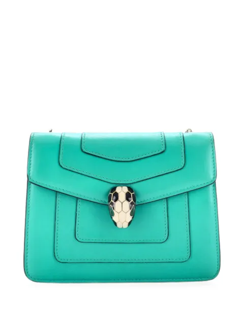 Bvlgari Pre-Owned Serpenti Forever Square Shoulder Bag Leather Small crossbody bag Blue TVW6WW6H3SMXYZRV