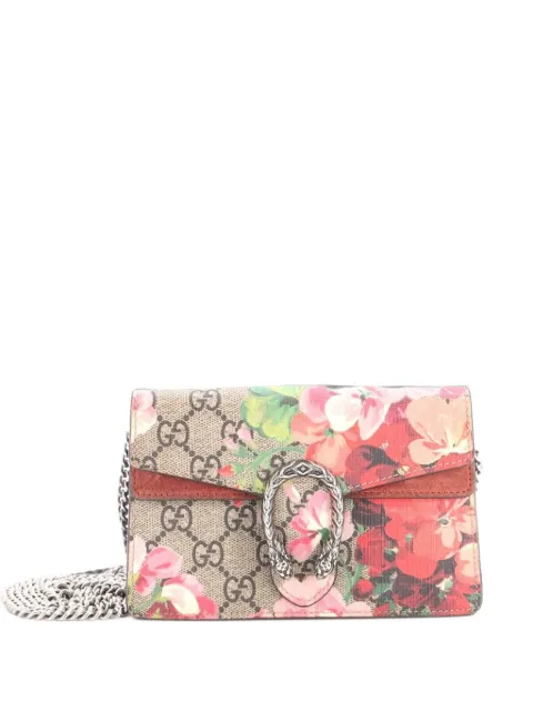 Gucci Pre-Owned Dionysus Bag Blooms Print GG Coated Canvas Super Mini crossbody bag Brown QEF255PR1NYRABAQ