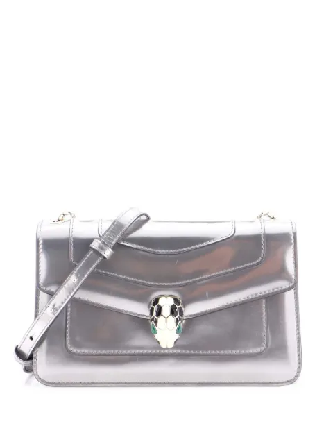 Bvlgari Pre-Owned Serpenti Forever Metallic Leather Small shoulder bag Metallic AV6IJ5XJGL96DIHW