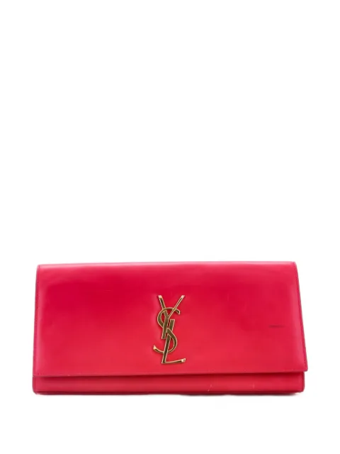 Saint Laurent Pre-Owned Classic Monogram Leather Long clutch bag Pink XEKUHEXU1VPLRF31
