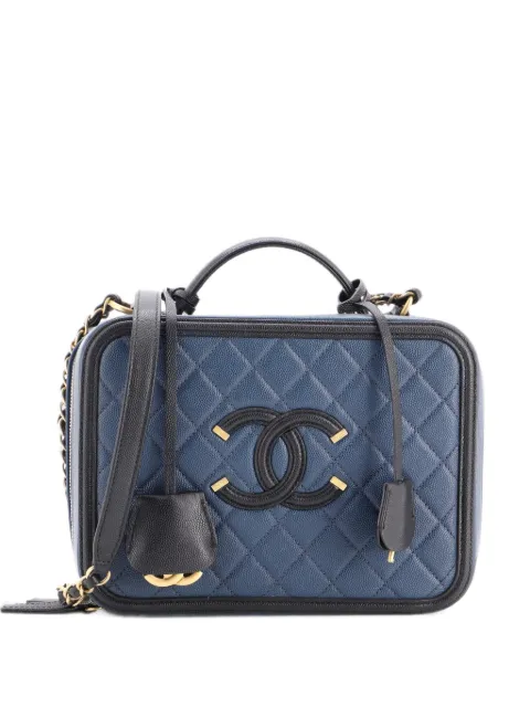 CHANEL Pre-Owned Filigree Vanity Case Quilted Caviar Large crossbody bag Black EV93M28ZY8QC8TYC