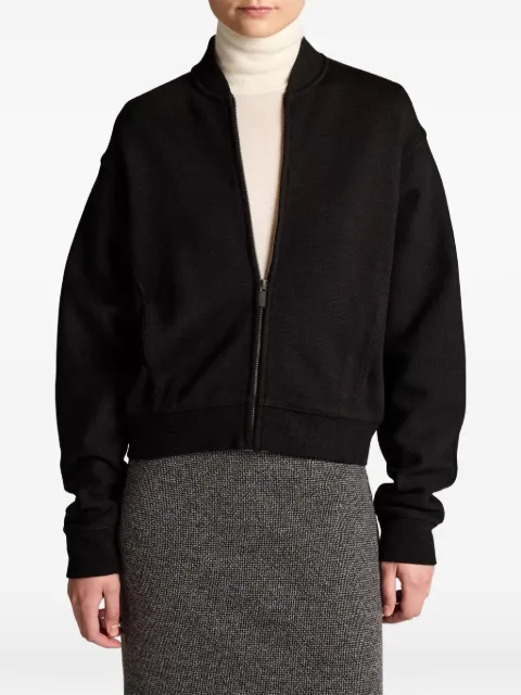 Vince ponte-knit bomber jacket Black V222484999