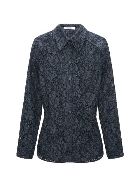 Dorothee Schumacher Powerful guipure-lace shirt Grey 648916