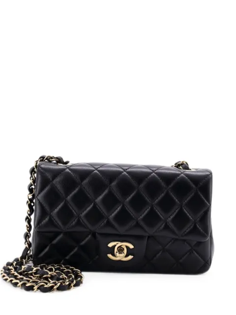 CHANEL Pre-Owned Classic Single Flap Bag Quilted Lambskin Mini crossbody bag Black KAPF674SD56N2KKM