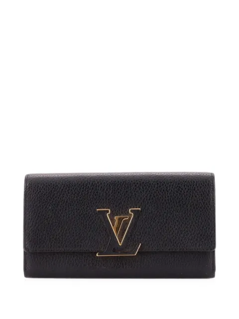 Louis Vuitton Pre-Owned Capucines Wallet Leather small wallets Black HFZW03TESMND5KKD