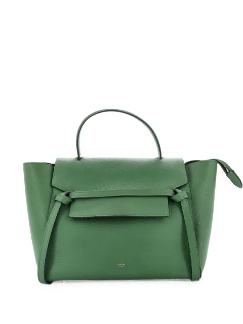 Celine Pre-Owned Belt Bag Textured Leather Mini shoulder bag Green JYDQ2148WKB3XBWE