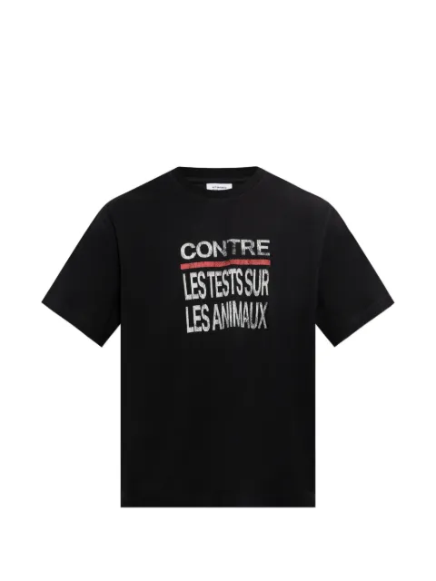 VETEMENTS slogan-print distressed T-shirt Black MH27TR218B0