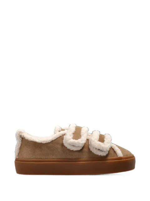 Inuikii Shearling Low touch-strap touch-strap sneakers Brown 10010010231