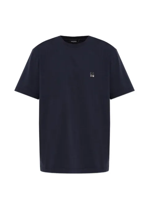 DSQUARED2 logo-detail round-neck T-shirt Blue S74GD1594D20136