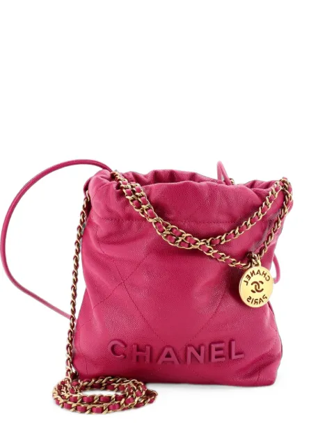 CHANEL Pre-Owned 22 Chain Quilted Caviar Mini hobo bag Pink 2BNWE3YFQL8PFEHQ