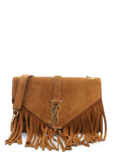 Saint Laurent Pre-Owned Classic Monogram Fringe Suede Small crossbody bag Brown FAMTTKW6QRMLSSEC
