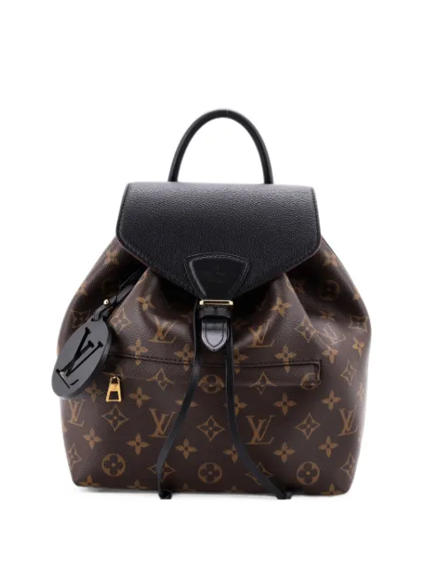 Louis Vuitton Pre-Owned Montsouris NM Monogram Canvas with Leather PM backpack Black QI3RLITTV351F2G5