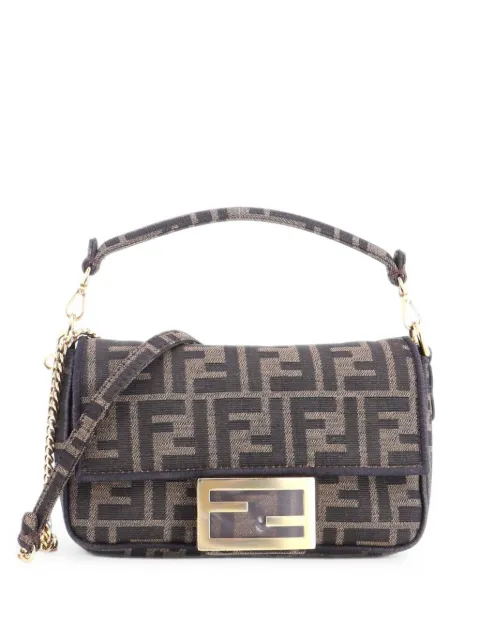 Fendi Pre-Owned Baguette NM Bag Zucca Canvas Mini crossbody bag Brown 5S43SQRSGA3E1REH