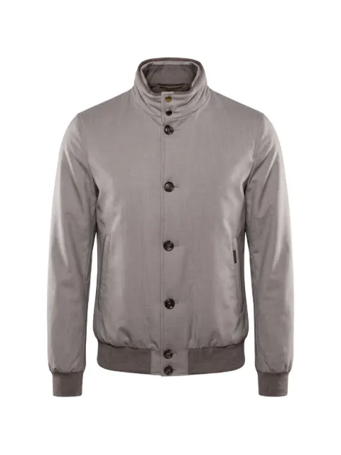 Moorer Janos button-fastening bomber jacket Grey MOUBO100246PUM