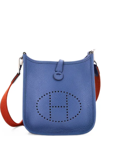Hermès Pre-Owned Evelyne Bag Gen III Clemence TPM crossbody bag Blue 5QIABFAWAQSH5AT2
