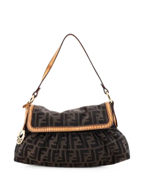 Fendi Pre-Owned Chef Flap Bag Zucca Canvas Small shoulder bag Brown 5MY1PUNC2NB2QVV6