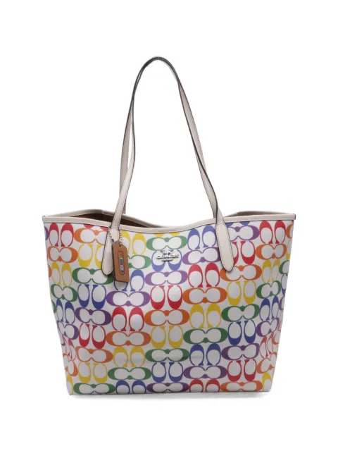 Coach Vintage Rainbow City Signature tote bag White GILTPUUSBA767890W