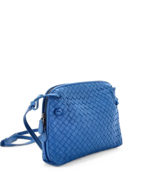 Bottega Veneta Pre-Owned Nodini Intrecciato Nappa Small crossbody bag Blue HN9RH01VIWY0USWR