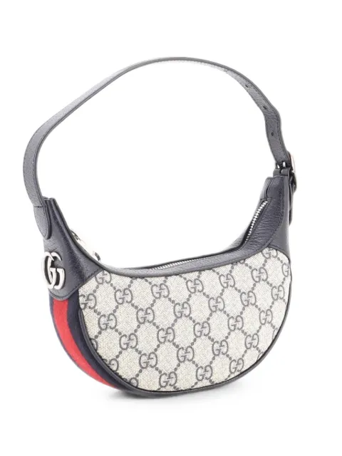 Gucci Pre-Owned Ophidia Half Moon Bag GG Coated Canvas Mini hobo bag Blue TS9VDJCGPJ63B50D