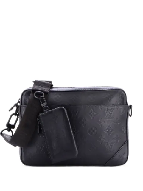 Louis Vuitton Pre-Owned Duo Messenger Bag Monogram Shadow Leather crossbody bag Black HB9DLTSH7X397BMP