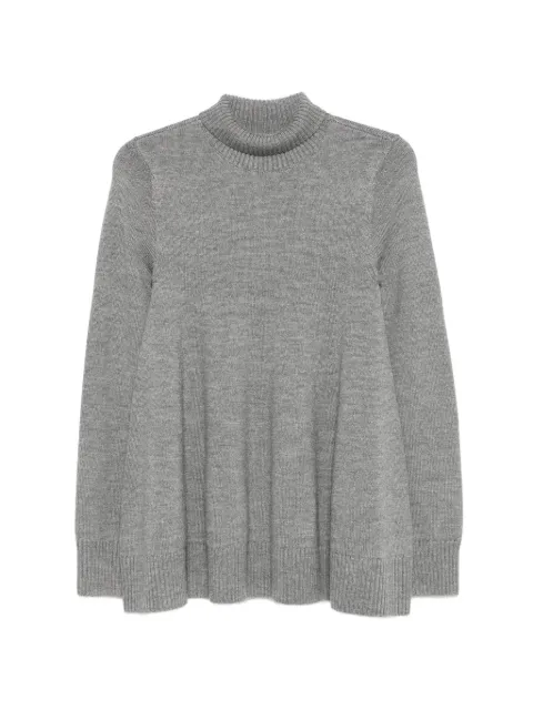 TOTEME roll-neck flared sweater Grey 264WRT0887YA0008074