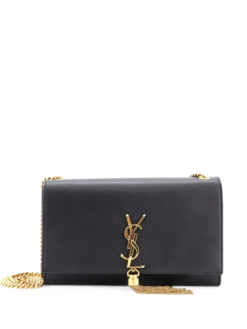 Saint Laurent Pre-Owned Classic Monogram Tassel Leather Medium crossbody bag Black WS9IO85ZX1GU8JZD