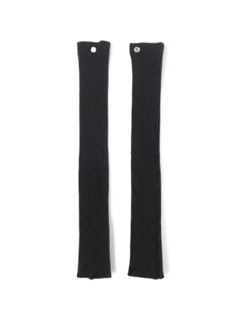 Rick Owens ribbed-knit cut-out gloves Black RP02F5488M