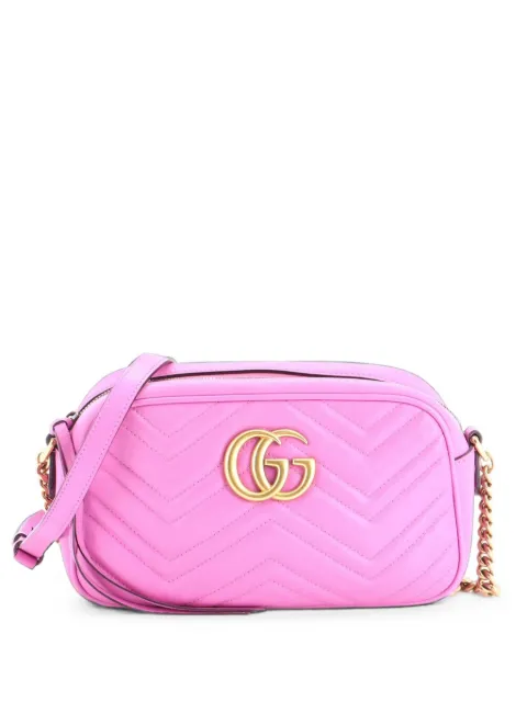 Gucci Pre-Owned GG Marmont Shoulder Bag Matelasse Leather Small crossbody bag Pink WU3RQWPHC61K241Q