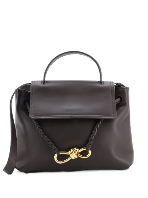 Bottega Veneta Pre-Owned Ciao Ciao Top Handle Bag Leather with Intrecciato Detail Small satchel Brown ESISEAT6MMABRYYY