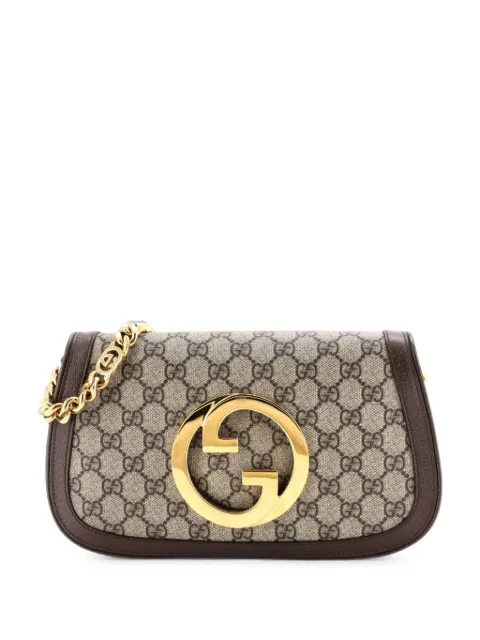 Gucci Pre-Owned Blondie NM Chain Flap Bag GG Coated Canvas Small shoulder bag Brown 54B9VUFLL48HGUEI