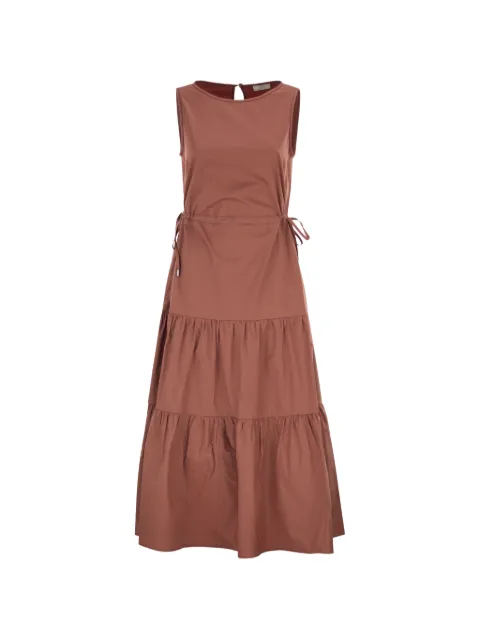 Peserico sleeveless midi dress Brown A0272001979