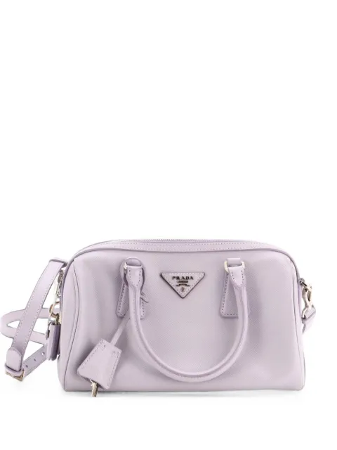 Prada Pre-Owned Lux Convertible Boston Bag Saffiano Leather Small handbag Purple H41ZMJF075KDC8BV