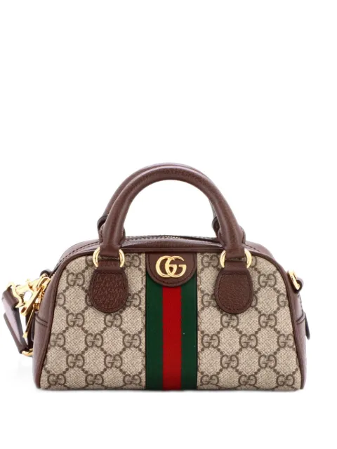 Gucci Pre-Owned Ophidia Convertible Boston Top Handle Bag GG Coated Canvas with Leather Mini crossbody bag Brown EO4ADHZTHWFV9JQ3