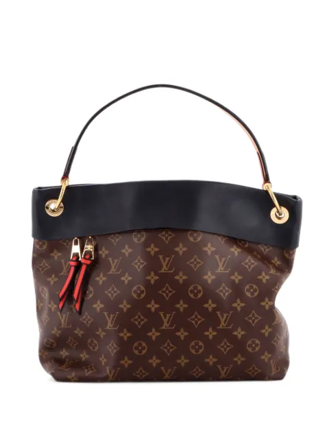 Louis Vuitton Pre-Owned Tuileries Monogram Canvas with Leather hobo bag Black 1WKQRKLS0XG494F5