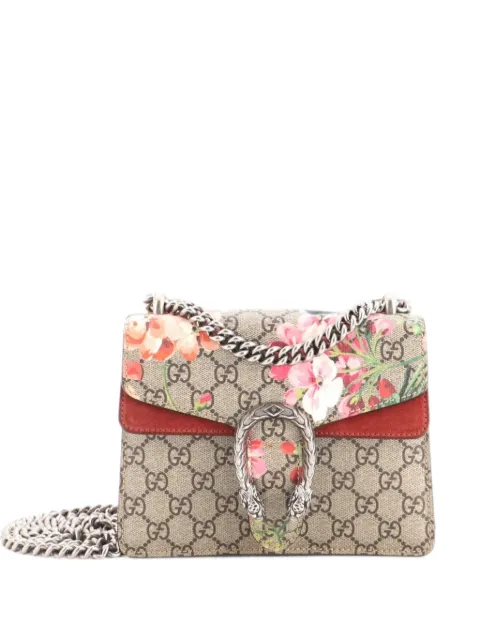Gucci Pre-Owned Dionysus Bag Blooms Print GG Coated Canvas Mini shoulder bag Brown 4AIH1JMBUO9S0PU0
