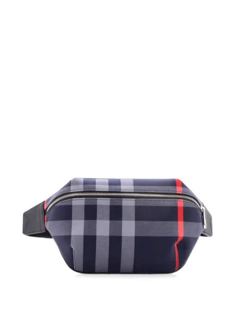 Burberry Pre-Owned Sonny House Check Canvas belt bag Black EEUKAPHTEKEVZXET