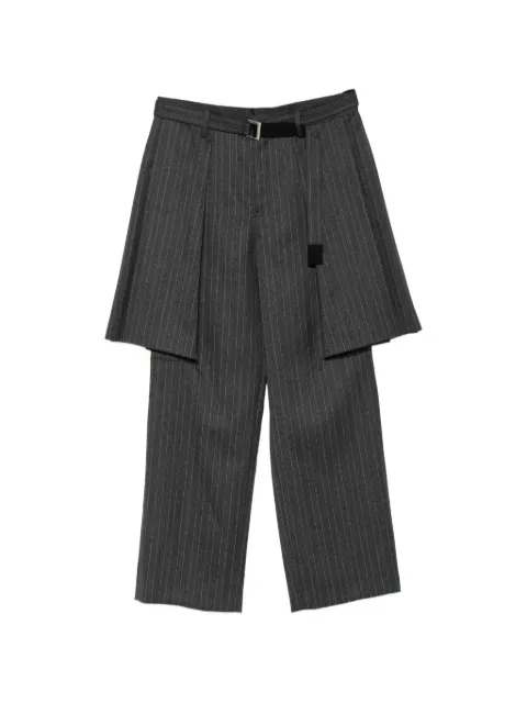 sacai pinstripe-pattern trousers Grey 2604089M