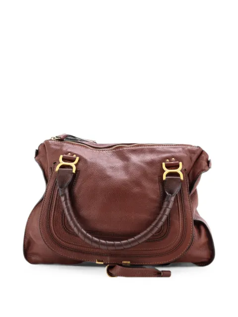 Chloé Pre-Owned Marcie Leather Large shoulder bag Brown 1EV1UZ05X5RUUQQU