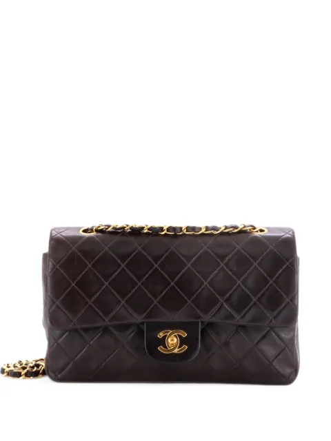 CHANEL Pre-Owned Classic Double Flap Bag Quilted Lambskin Small shoulder bag Black 1DJ4G75DBMYXQSAQ