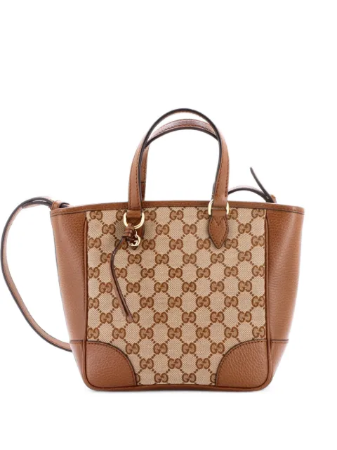 Gucci Pre-Owned Bree Convertible Tote GG Canvas with Leather Small crossbody bag Brown A50M1WZSXC5YSGF1