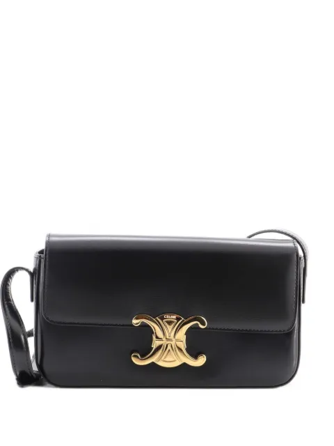 Celine Pre-Owned Triomphe East-West Smooth Calfskin shoulder bag Black 1BRKBMT4BO1HVXTT