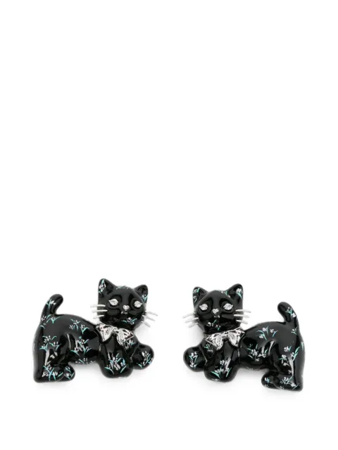 YVMIN floral-print cat-shaped hair clips Black 26610BLK00NLR