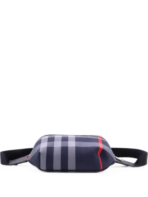 Burberry Pre-Owned Sonny House Check Canvas belt bag Black 3SCECRDXWNM32BRP